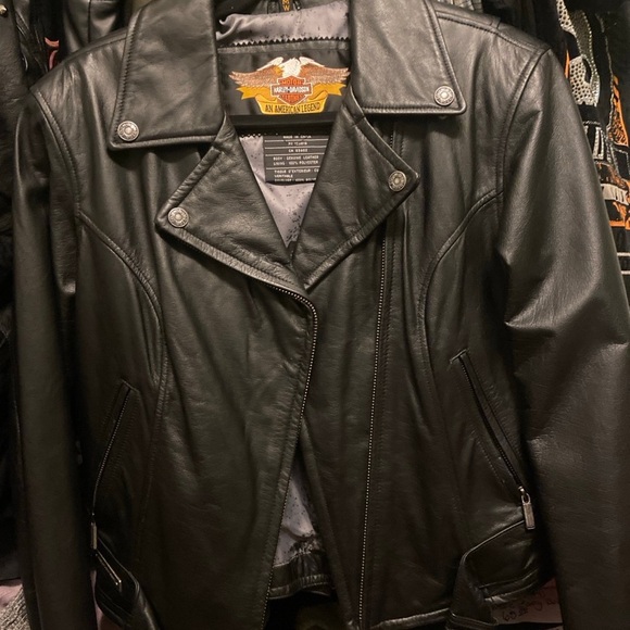Harley-Davidson Black Leather Jacket size med - Picture 5 of 9